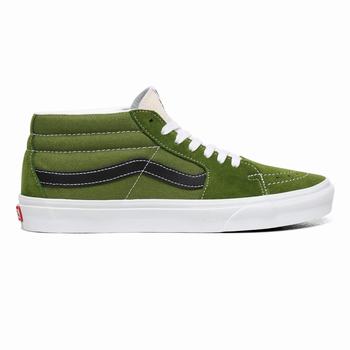 Damske Kotnikove Tenisky Vans Retro Sport Sk8-Mid Zelene/Biele VA08JVSXE